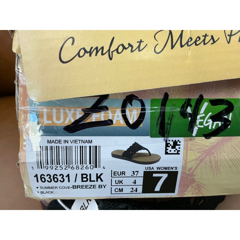 Skechers Summer Cove-Breeze Sandals Women Size 7 BlackNew Floral Luxe Foam Thong - Picture 8 of 9